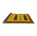 Sideview of Abstract Yellow Contemporary Rug, con293yw