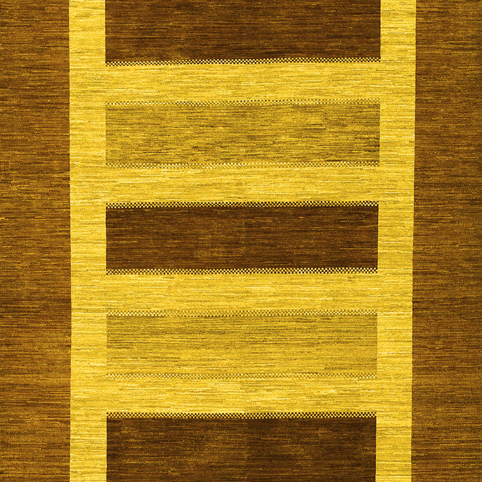 Machine Washable Abstract Yellow Contemporary Rug, wshcon293yw