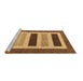 Sideview of Machine Washable Abstract Brown Contemporary Rug, wshcon293brn