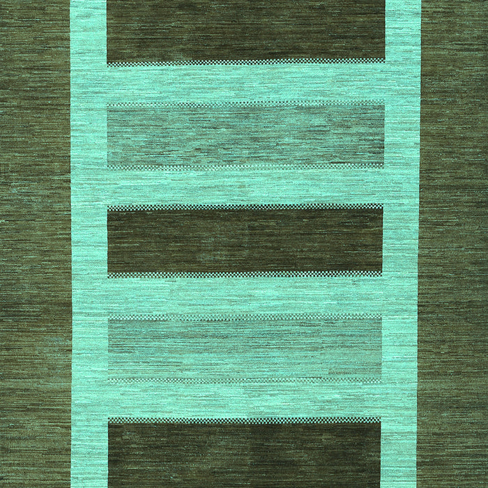 Machine Washable Abstract Turquoise Contemporary Area Rugs, wshcon293turq