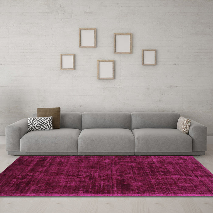 Machine Washable Abstract Purple Contemporary Area Rugs in a Living Room, wshcon2940pur