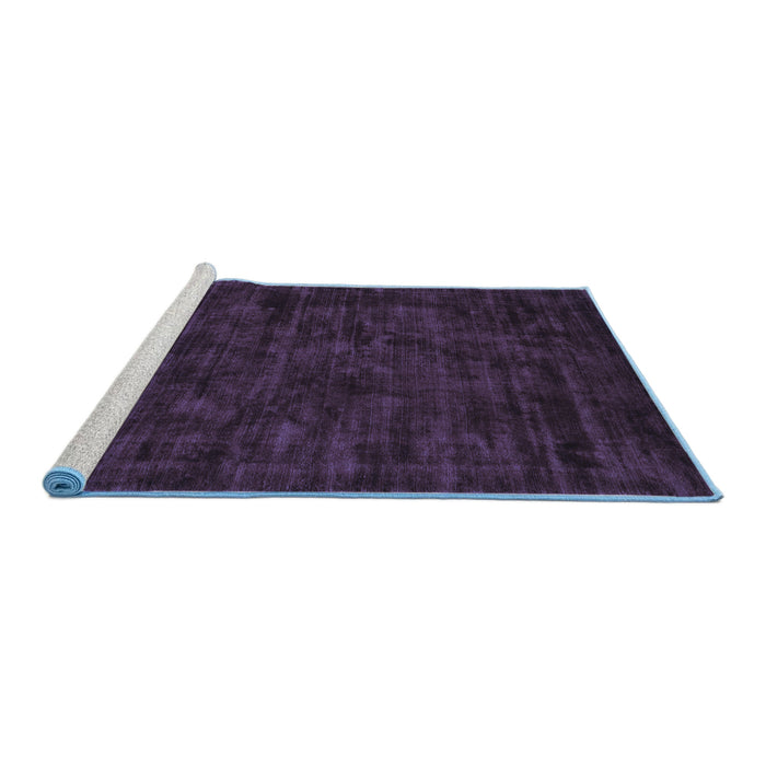 Sideview of Machine Washable Abstract Blue Contemporary Rug, wshcon2940blu