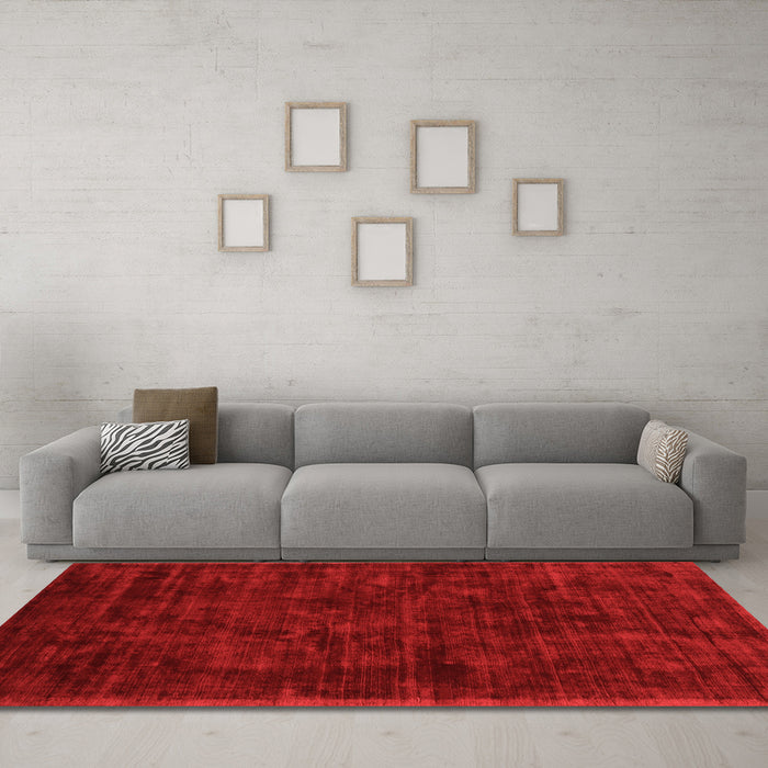 Machine Washable Abstract Orange Contemporary Area Rugs in a Living Room, wshcon2940org