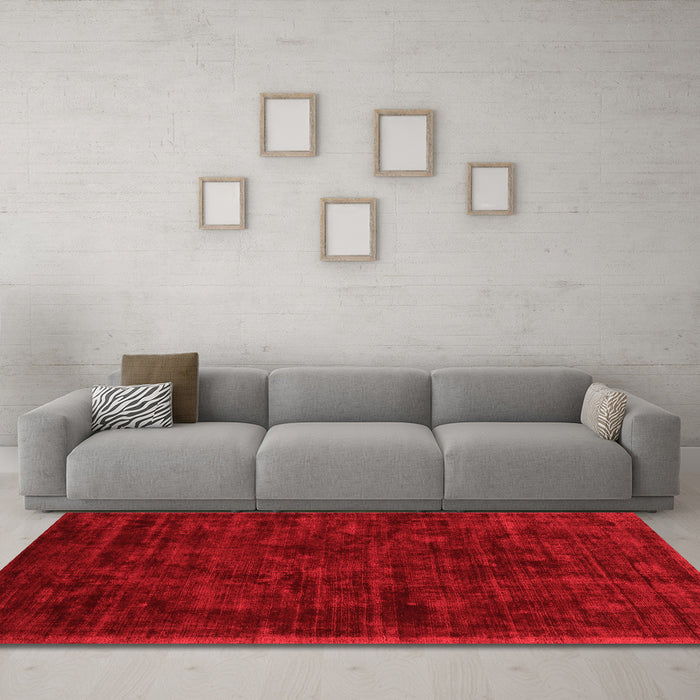 Contemporary Red Washable Rugs