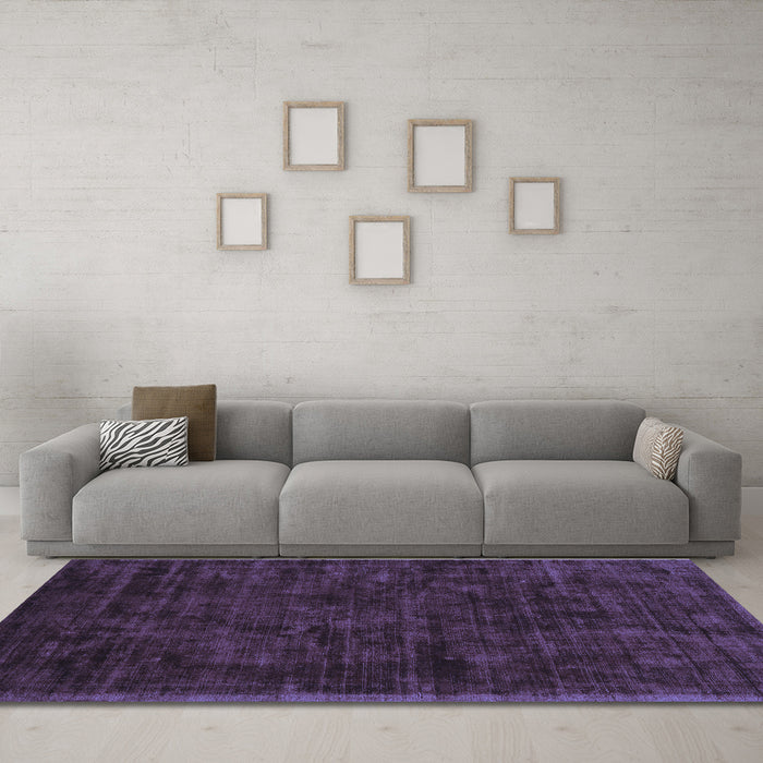 Machine Washable Abstract Blue Contemporary Rug in a Living Room, wshcon2940blu