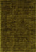 Serging Thickness of Machine Washable Abstract Green Contemporary Area Rugs, wshcon2940grn