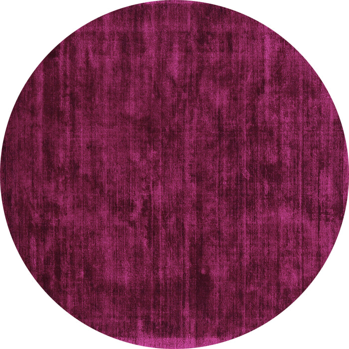 Round Machine Washable Abstract Purple Contemporary Area Rugs, wshcon2940pur