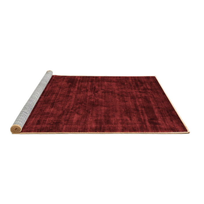 Sideview of Machine Washable Abstract Brown Contemporary Rug, wshcon2940brn