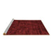 Sideview of Machine Washable Abstract Brown Contemporary Rug, wshcon2940brn