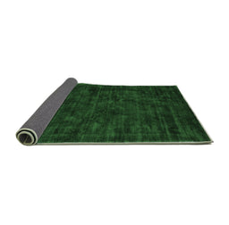 Sideview of Abstract Emerald Green Contemporary Rug, con2940emgrn