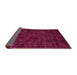 Sideview of Abstract Purple Contemporary Rug, con2940pur