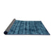 Thickness of Contemporary Blue Modern Rug, con2941