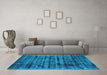 Machine Washable Abstract Light Blue Contemporary Rug in a Living Room, wshcon2941lblu