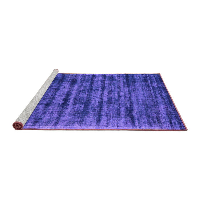 Sideview of Machine Washable Abstract Purple Contemporary Area Rugs, wshcon2941pur