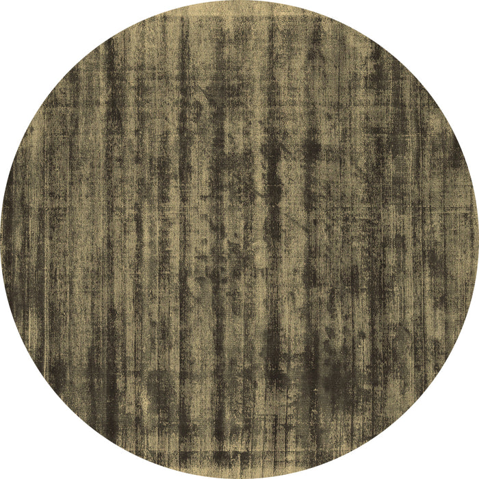 Round Machine Washable Abstract Brown Contemporary Rug, wshcon2941brn