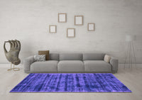 Machine Washable Abstract Purple Contemporary Rug, wshcon2941pur