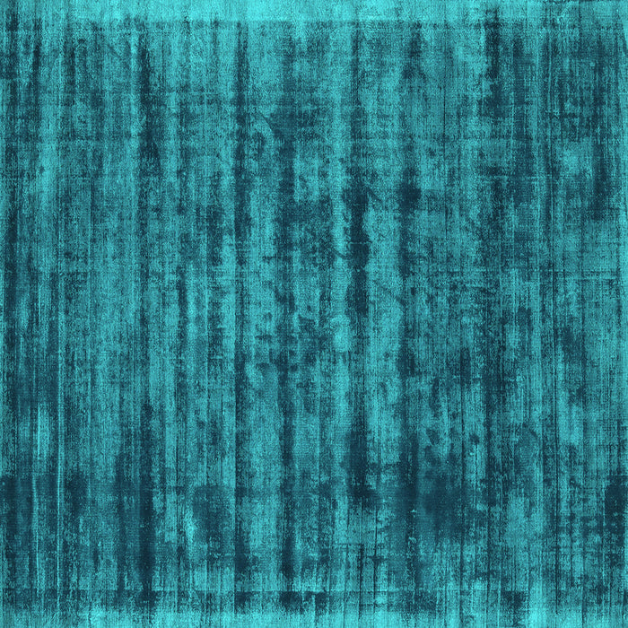 Square Machine Washable Abstract Turquoise Contemporary Area Rugs, wshcon2941turq