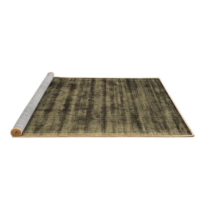 Sideview of Machine Washable Abstract Brown Contemporary Rug, wshcon2941brn