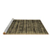 Sideview of Machine Washable Abstract Brown Contemporary Rug, wshcon2941brn