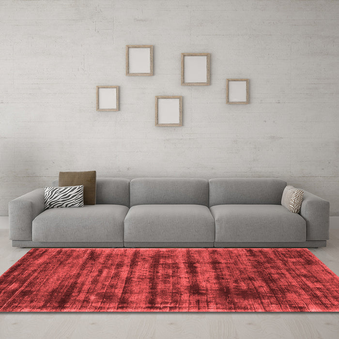 Contemporary Red Washable Rugs
