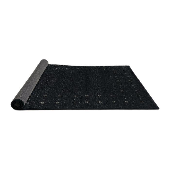 Thickness of Contemporary Black Modern Rug, con2942