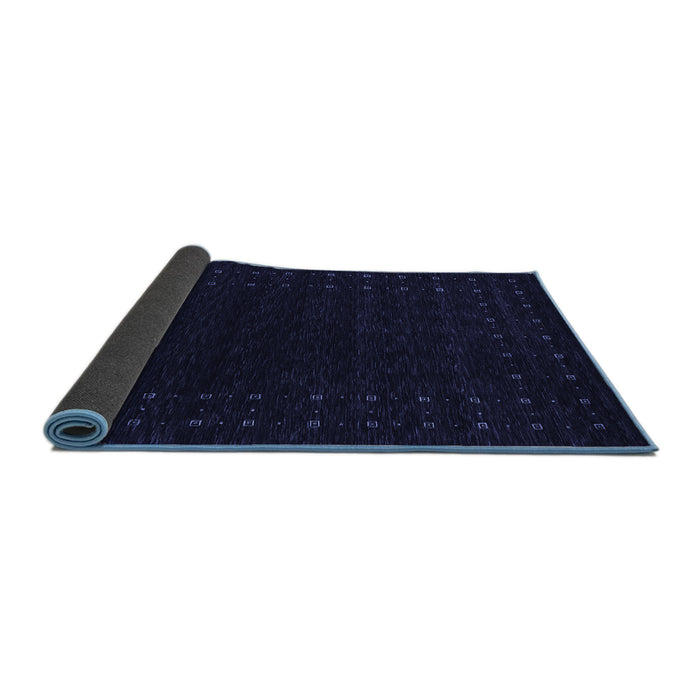 Sideview of Abstract Blue Contemporary Rug, con2942blu