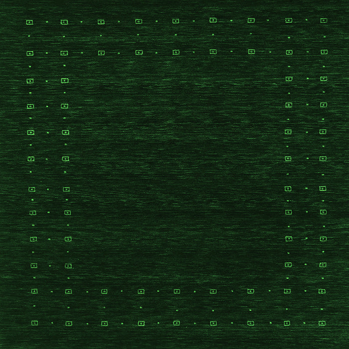 Round Machine Washable Abstract Green Contemporary Area Rugs, wshcon2942grn