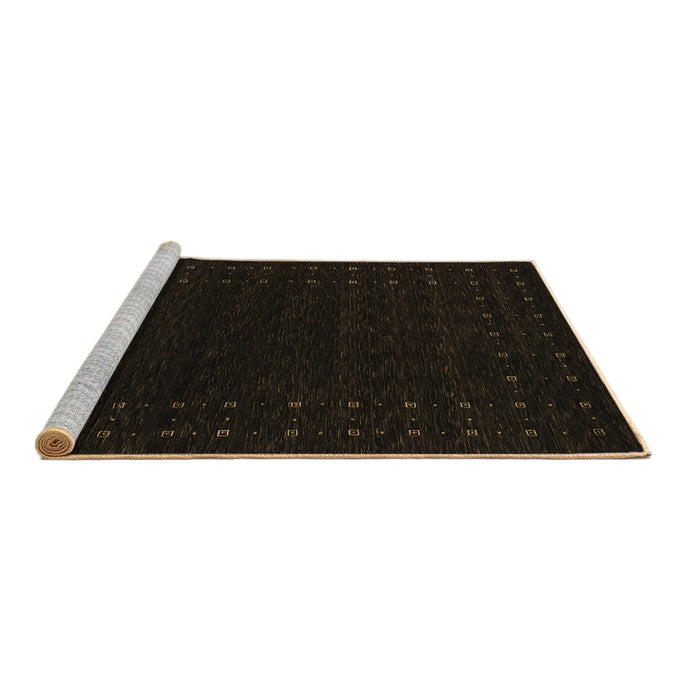 Sideview of Machine Washable Abstract Brown Contemporary Rug, wshcon2942brn