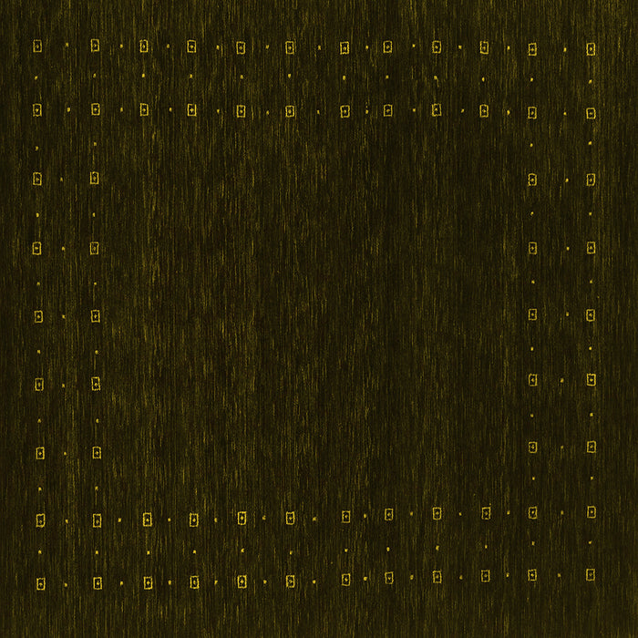 Square Abstract Yellow Contemporary Rug, con2942yw