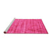 Sideview of Machine Washable Abstract Pink Contemporary Rug, wshcon2943pnk