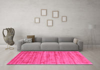 Machine Washable Abstract Pink Contemporary Rug, wshcon2943pnk