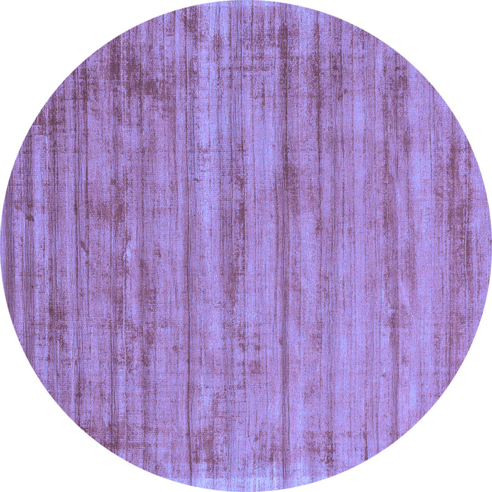 Round Machine Washable Abstract Blue Contemporary Rug, wshcon2943blu
