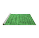 Sideview of Machine Washable Abstract Emerald Green Contemporary Area Rugs, wshcon2943emgrn