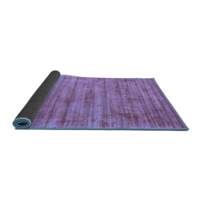 Sideview of Abstract Blue Contemporary Rug, con2943blu