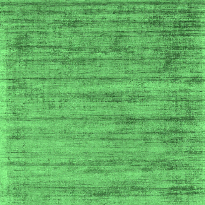 Square Machine Washable Abstract Emerald Green Contemporary Area Rugs, wshcon2943emgrn