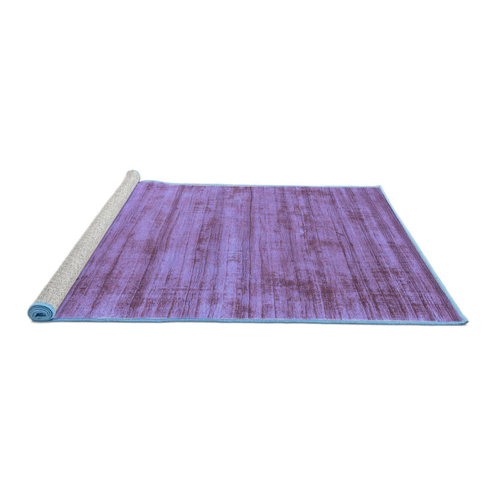 Sideview of Machine Washable Abstract Blue Contemporary Rug, wshcon2943blu