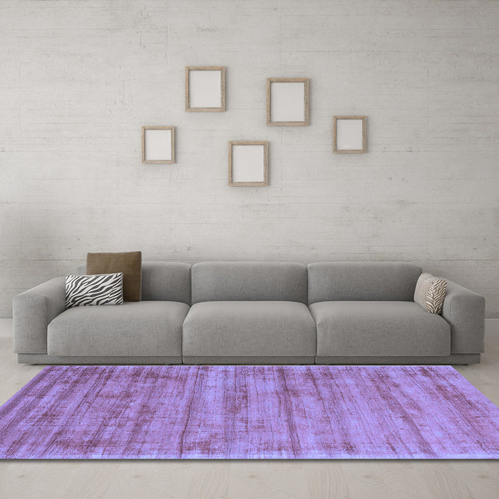 Machine Washable Abstract Blue Contemporary Rug in a Living Room, wshcon2943blu