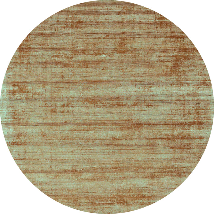 Round Abstract Light Blue Contemporary Rug, con2943lblu