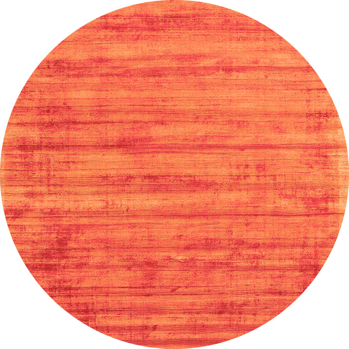 Square Abstract Orange Contemporary Rug, con2943org