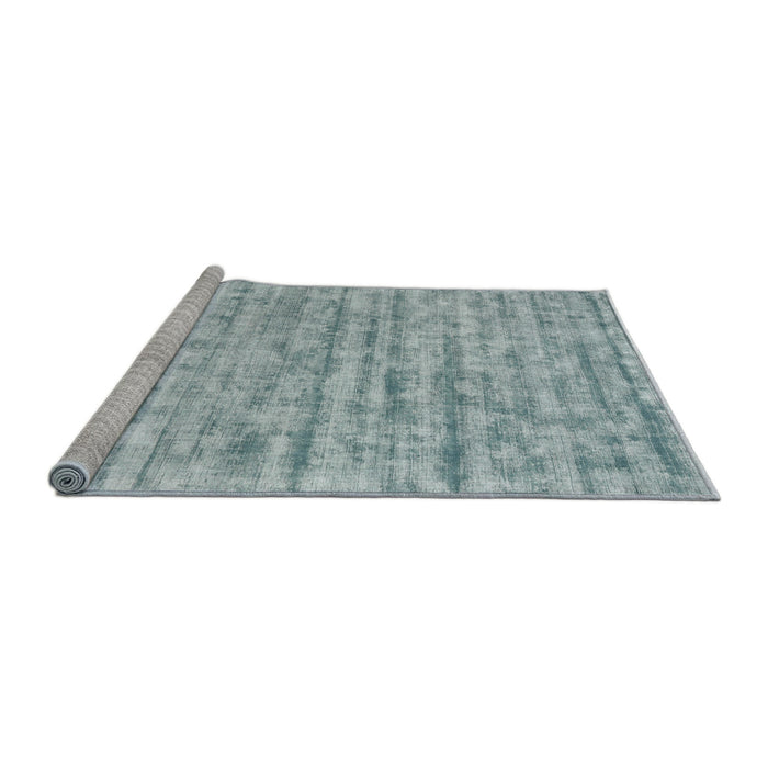 Serging Thickness of Machine Washable Contemporary Light Steel Blue Rug, wshcon2944