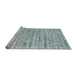 Serging Thickness of Machine Washable Contemporary Light Steel Blue Rug, wshcon2944