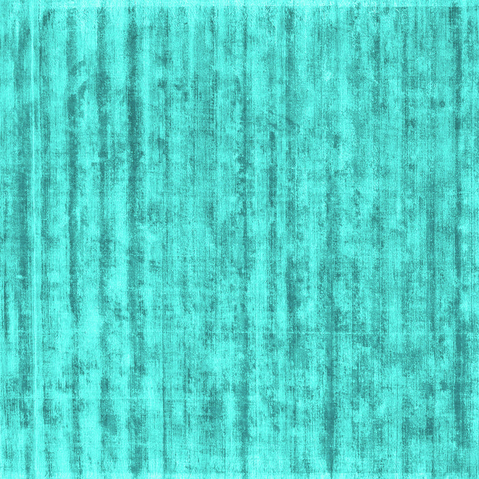 Square Abstract Turquoise Contemporary Rug, con2944turq