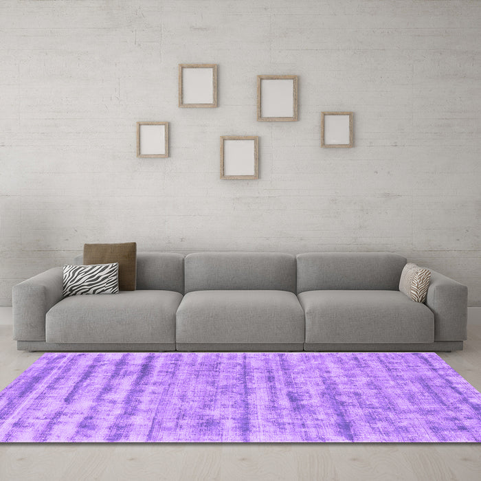 Machine Washable Abstract Purple Contemporary Area Rugs in a Living Room, wshcon2944pur
