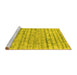 Sideview of Machine Washable Abstract Yellow Contemporary Rug, wshcon2944yw