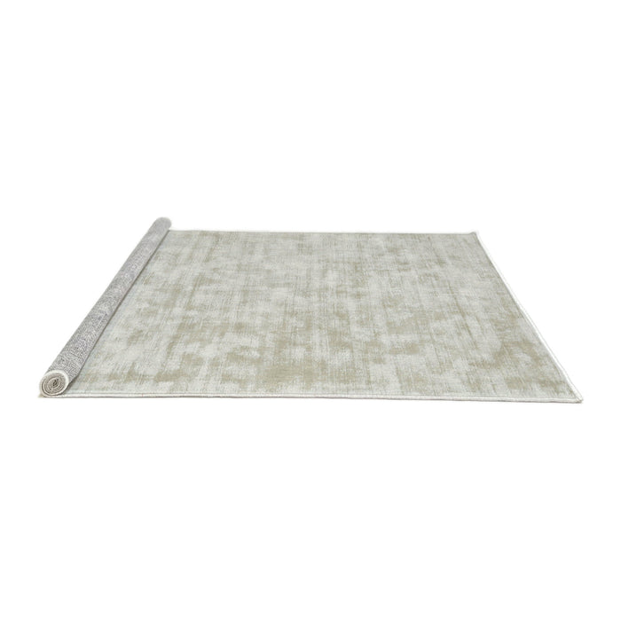 Serging Thickness of Machine Washable Contemporary Pale Silver Gray Rug, wshcon2945