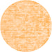 Square Solid Orange Modern Rug, con2945org