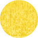 Round Solid Yellow Modern Rug, con2945yw