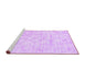 Sideview of Machine Washable Solid Purple Modern Area Rugs, wshcon2945pur