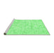 Sideview of Machine Washable Solid Emerald Green Modern Area Rugs, wshcon2945emgrn