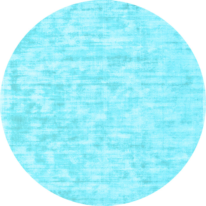 Round Solid Light Blue Modern Rug, con2945lblu